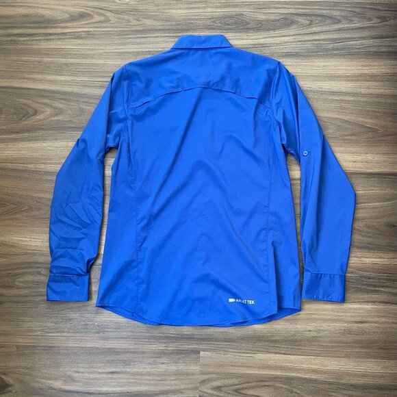 Ariat VentTEK Longsleeve Button Up Shirt - Mazarine Blue - Small - Picture 2 of 7